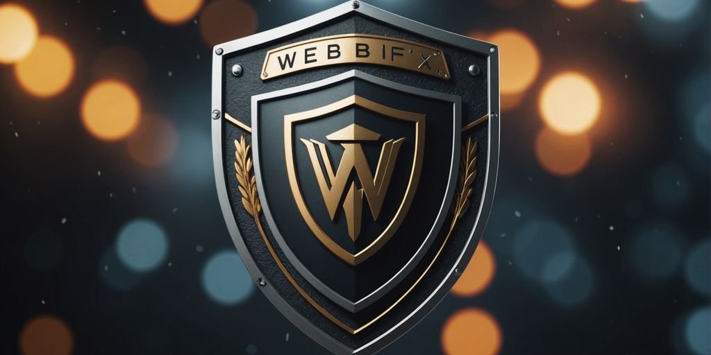 WebFX logo with shield symbol representing security service.