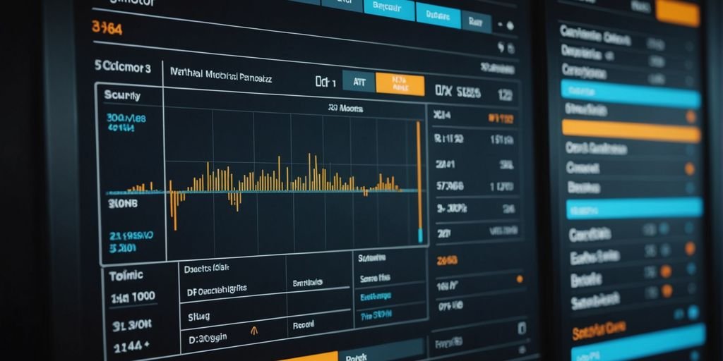 LogicMonitor dashboard displaying security metrics and analytics data